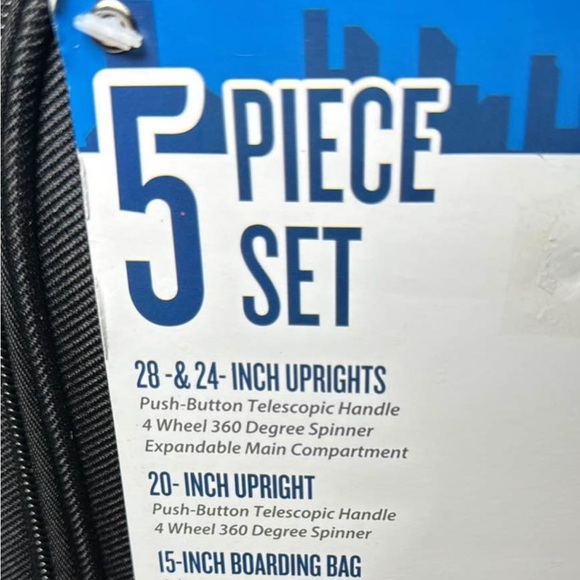 NEW! Protege 5-Piece SET Softside Spinner Luggage Set Suitcases Checked & Carry - Picture 9 of 11